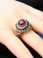 thumb Retro Noble style Ruby Resin Crystals Alloy Ring 1