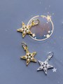 thumb 925 Sterling Silver With Cubic Zirconia Simplistic Star Charms 3