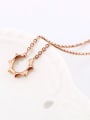 thumb Titanium Fashion Rose Gold  U Shaped  Necklace 2