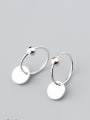 thumb Personality disc 925 silver earrings 4