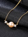 thumb Sterling silver 7-7.5mm natural freshwater pearl necklace 0
