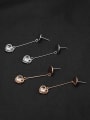 thumb Copper With Cubic Zirconia Simplistic Heart Drop Earrings 4