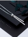 thumb 925 Sterling Silver With Platinum Plated Simplistic Geometric Necklaces 2