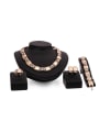 thumb Alloy Imitation-gold Plated Fashion Rhinestones Four Pieces Jewelry Set 0