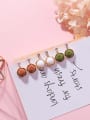 thumb Alloy With Gold Plated Romantic Round Stud Earrings 1