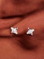 thumb Small Lovely Starfish Silver Stud Earrings 2