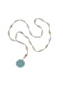 thumb Simple Style Semi-precious Stones  Woven Wax Necklace 1