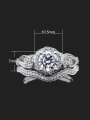 thumb Copper whith  Cubic Zirconia Double layer couple ring 4