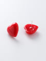 thumb Alloy With Platinum Plated Cute Heart Stud Earrings 3