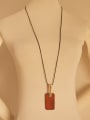 thumb All-match Wooden Square Shaped Necklace 1