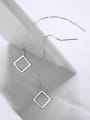 thumb Simple Hollow Square Line Earrings 2