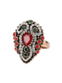 thumb Retro style Water Drop Resin stones Crystals Alloy Ring 0