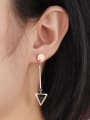 thumb Elegant Rose Gold Plated Triangle Shaped Glue Drop Earrings 1
