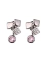 thumb Copper Alloy White Gold Plated Fashion Creative Multiuse Zircon stud Earring 0