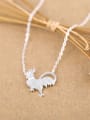 thumb Personalized Tiny Rooster Silver Necklace 2