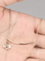 thumb Simple Rose Gold Plated Flower Titanium Anklet 1