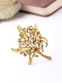 thumb Gold Plated Leaves Shaped Brooch 1