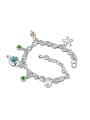 thumb Personalized Shiny austrian Crystals Imitation Pearl Alloy Bracelet 2