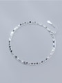 thumb 925 Sterling Silver With Platinum Plated Simplistic Irregular Double layer Anklets 0