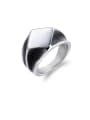 thumb Stainless Steel With Smooth Personality Geometric Men Rings 0