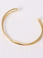 thumb Titanium With Gold Plated Simplistic  Hollow Geometric Free Size Bangles 1