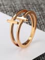 thumb Stainless Steel With Rose Gold Plated Fashion Cross Rings 2