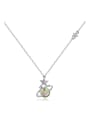 thumb Simple Little Star Round austrian Crystal Alloy Necklace 0
