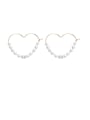 thumb Alloy With Gold Plated Cute Heart Hoop Earrings 4