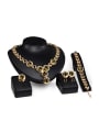 thumb Alloy Imitation-gold Plated Fashion Artificial Stones Round Four Pieces Jewelry Set 0