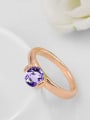 thumb Elegant Purple Swiss Zircon Geometric Shaped Ring 2