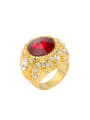 thumb Personalized Exaggerated Crystals Gold Plated Alloy Ring 3