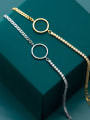 thumb 925 Sterling Silver With Gold Plated Simplistic Chain Bracelets 0