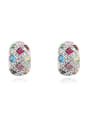 thumb Personalized Shiny austrian Crystals Alloy Stud Earrings 0