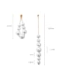 thumb Alloy With Rose Gold Plated Simplistic Asymmetry  Artificial Pearl Drop Earrings 3