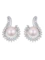 thumb Personalized Imitation Pearl Crystals Stud Earrings 4