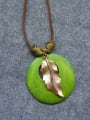 thumb Vintage Wooden Round Shaped Necklace 1