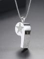 thumb Copper With White Gold Plated Simplistic Whistle Necklaces 2