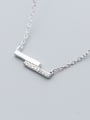 thumb S925 Silver Necklace Pendant female fashion fashionable diamond irregular Necklace sweet temperament clavicle chain female D4307 3