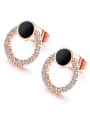thumb Stainless Steel With Rose Gold Plated Fashion Round Earrings 0
