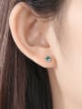 thumb 925 Sterling Silver With Cubic Zirconia Cute Round Stud Earrings 1