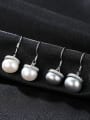 thumb Pure silver 10-10.5mm natural pearl earrings 0