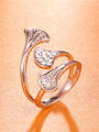 thumb Elegance Rose Gold Plated Rhinestone Ring 3