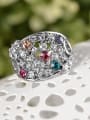 thumb Colorful Austria Crystal Platinum Plated Ring 2