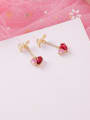 thumb Alloy With Gold Plated Simplistic Heart Drop Earrings 1