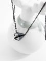 thumb Stainless Steel With Black Gun Plated Simplistic Plane Necklaces 2