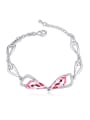 thumb Exquisite Swarovaki Crystals-accented Bowknot Alloy Bracelet 4
