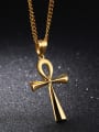 thumb Stainless Steel With Gold Plated Personality Ancient Egypt Cross Necklaces 0