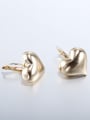 thumb Fashion 18K Gold Heart-shaped stud Earring 2