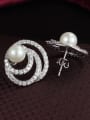 thumb Exquisite Multi Circle Artificial Pearl Stud Earrings 1