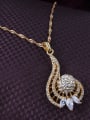 thumb Shimmering 18K Gold Plated Geometric Zircon Necklace 1